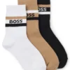 Dreierpack Socken für Kinder mit Streifen und Logo Dreierpack Socken für Kinder mit Streifen und Logo