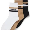 Dreierpack Socken für Kinder mit Streifen und Logo Dreierpack Socken für Kinder mit Streifen und Logo