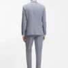 Dreiteiliger Anzug in Slim Fit aus Popeline aus Wollmischung Dreiteiliger Anzug in Slim Fit aus Popeline aus Wollmischung