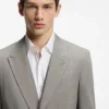Dreiteiliger Anzug in Slim Fit aus Popeline aus Wollmischung