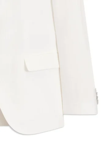 Dreiteiliger Slim-Fit-Anzug aus Baumwolle und Leinen