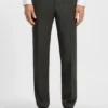 Dreiteiliger Slim-Fit-Anzug aus gemusterter Stretchwolle