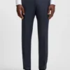 Dreiteiliger Slim-Fit-Anzug aus gemusterter Stretchwolle