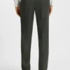 Dreiteiliger Slim-Fit-Anzug aus gemusterter Stretchwolle