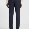 Dreiteiliger Slim-Fit-Anzug aus gemusterter Stretchwolle