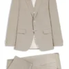 Dreiteiliger Slim-Fit-Anzug aus gemusterter Stretchwolle