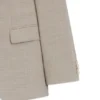 Dreiteiliger Slim-Fit-Anzug aus gemusterter Stretchwolle