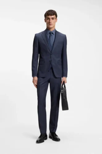 Dreiteiliger Slim-Fit-Anzug aus Serge aus Schurwolle