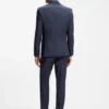 Dreiteiliger Slim-Fit-Anzug aus Serge aus Schurwolle Dreiteiliger Slim-Fit-Anzug aus Serge aus Schurwolle