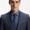 Dreiteiliger Slim-Fit-Anzug aus Serge aus Schurwolle Dreiteiliger Slim-Fit-Anzug aus Serge aus Schurwolle