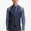 Dreiteiliger Slim-Fit-Anzug aus Serge aus Schurwolle Dreiteiliger Slim-Fit-Anzug aus Serge aus Schurwolle