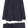 Dreiteiliger Slim-Fit-Anzug aus Serge aus Schurwolle Dreiteiliger Slim-Fit-Anzug aus Serge aus Schurwolle