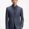 Dreiteiliger Slim-Fit-Anzug mit Weste mit Reißverschluss
