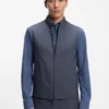 Dreiteiliger Slim-Fit-Anzug mit Weste mit Reißverschluss