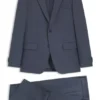 Dreiteiliger Slim-Fit-Anzug mit Weste mit Reißverschluss