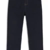 Dunkelblaue, locker sitzende Kinder-Jeans aus Stretch-Denim Dunkelblaue, locker sitzende Kinder-Jeans aus Stretch-Denim