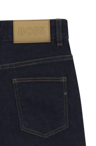 Dunkelblaue, locker sitzende Kinder-Jeans aus Stretch-Denim