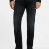 Dunkelblaue Slim-Fit-Jeans aus Stretch-Denim