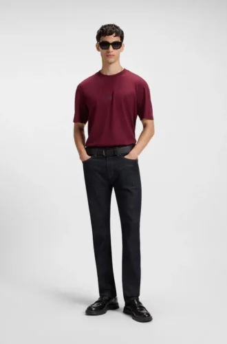 Dunkelblaue Slim-Fit-Jeans aus Stretch-Denim
