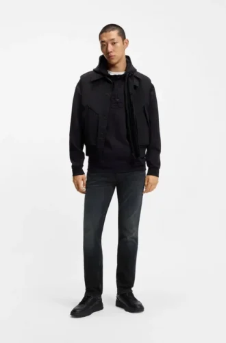 Dunkelblaue Slim-Fit-Jeans aus Stretch-Denim