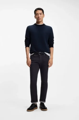 Dunkelblaue Slim-Fit-Jeans „Delaware“ aus Soft-Motion-Denim