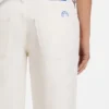 Ecrufarbene Baggy-Jeans aus festem Denim