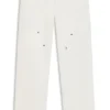 Ecrufarbene Baggy-Jeans aus festem Denim