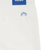 Ecrufarbene Baggy-Jeans aus festem Denim