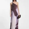 Ein-Schulter-Kleid mit Blumenprint