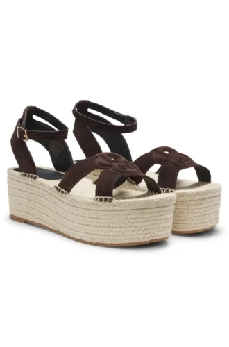Espadrilles aus Wildleder mit Double-B-Monogramm