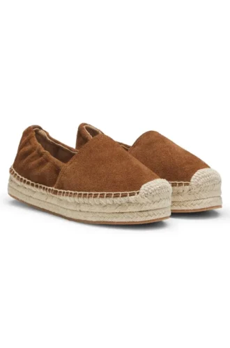 Espadrilles aus Wildleder mit Jute-Zwischensohle