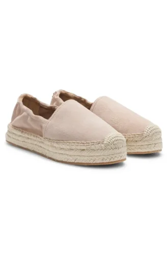 Espadrilles aus Wildleder mit Jute-Zwischensohle