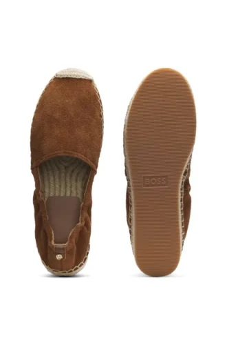 Espadrilles aus Wildleder mit Jute-Zwischensohle