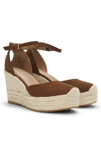 Espadrilles aus Wildleder mit Keilabsatz