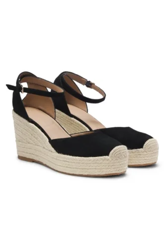 Espadrilles aus Wildleder mit Keilabsatz