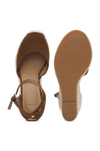 Espadrilles aus Wildleder mit Keilabsatz
