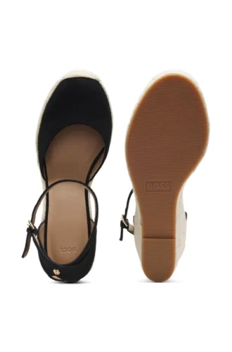 Espadrilles aus Wildleder mit Keilabsatz