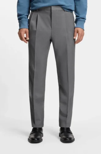 Extra-Slim-Fit-Hose aus Dobby-Stoff aus Schurwolle