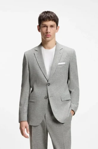 Extra-Slim-Fit-Jacke aus Performance-Sharkskin