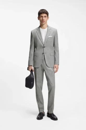 Extra-Slim-Fit-Jacke aus Performance-Sharkskin