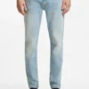 Extra-Slim-Fit-Jeans aus hellblauem Stretch-Denim