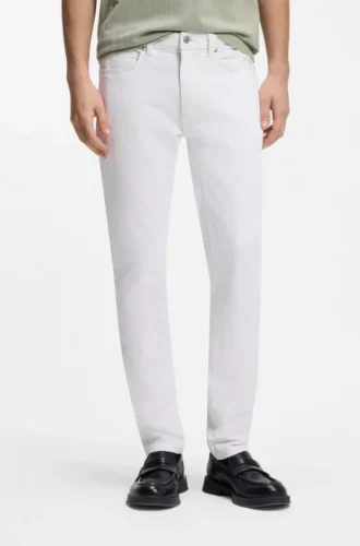 Extra-Slim-Fit-Jeans aus weißem Comfort-Stretch-Denim
