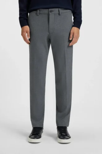 Fleckenabweisende Slim-Fit-Hose aus Stretch-Dobby