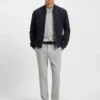 Fleckenabweisende Slim-Fit-Hose aus Stretch-Dobby