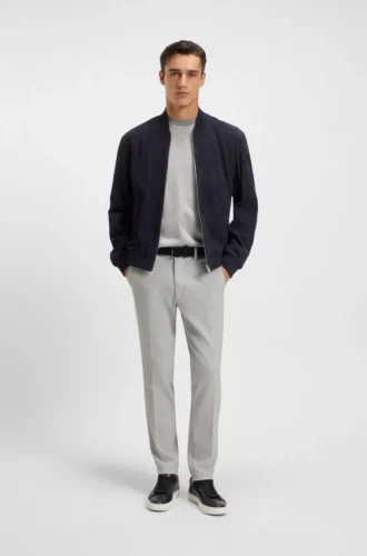 Fleckenabweisende Slim-Fit-Hose aus Stretch-Dobby