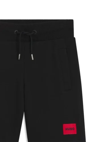 Fleece-Shorts für Kinder mit Logo-Etikett