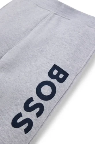 Fleece-Trainingshose für Kinder mit vertikalem Logo-Print