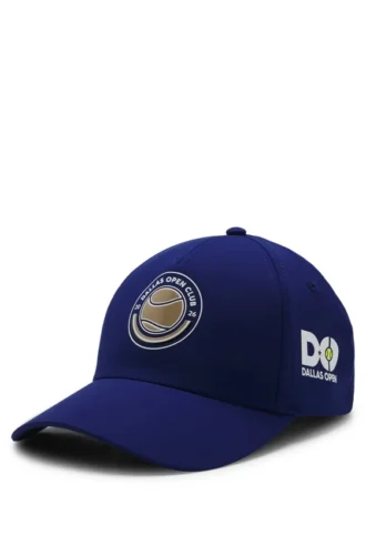 Fünf-Panel-Cap mit Tennis-Motiv und Logo Fünf-Panel-Cap mit Tennis-Motiv und Logo