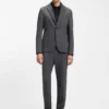 Funktionales, elastisches Slim-Fit-Hemd aus strukturiertem Jersey Funktionales, elastisches Slim-Fit-Hemd aus strukturiertem Jersey