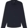 Funktionales, elastisches Slim-Fit-Hemd aus strukturiertem Jersey